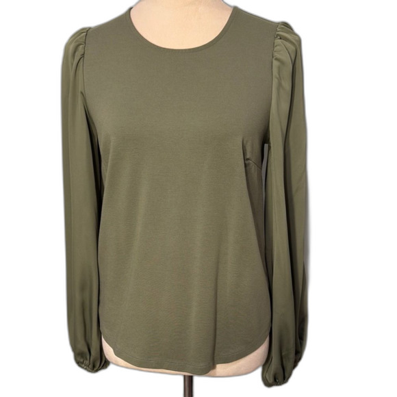 NINE WEST green long sleeve blouse Size XS/S - Picture 1 of 4